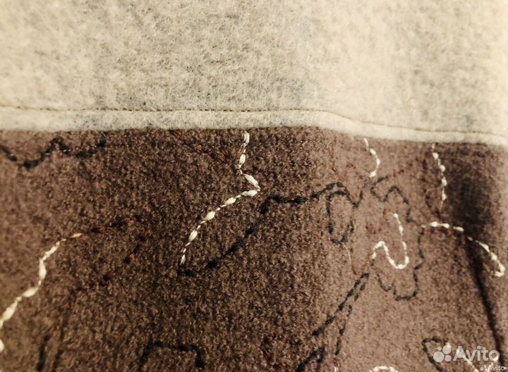 Стильное шерстяное бохо платье с вышивкой