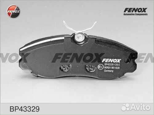 Fenox BP43329 Колодки тормозные nissan terrano II/ford maverick передние