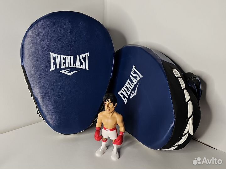 Боксерские лапы новые синие Everlast 2шт