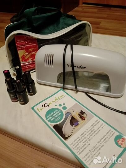 Лампа для гель лакового покрытия +лак