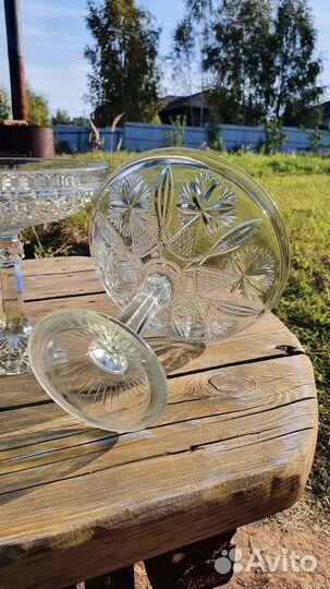 Вазы на ножке СССР Фруктовницы конфетница