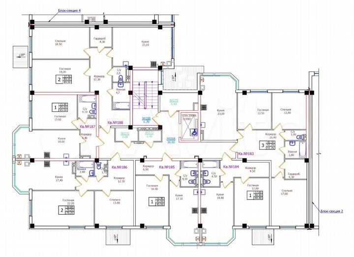 1-к. квартира, 45 м², 2/8 эт.