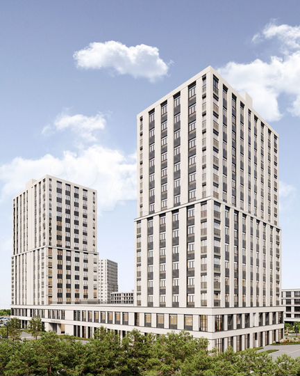 Своб. планировка, 33,5 м², 12/15 эт.