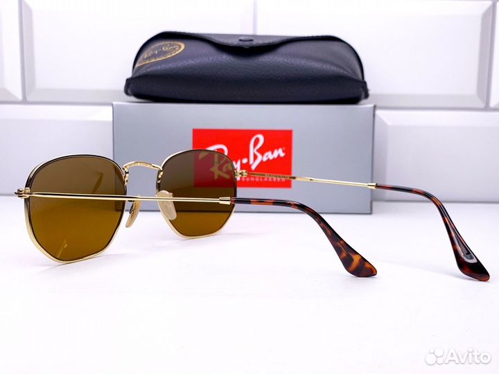 Очки Ray Ban 3548 N Hexagonal Коричневые