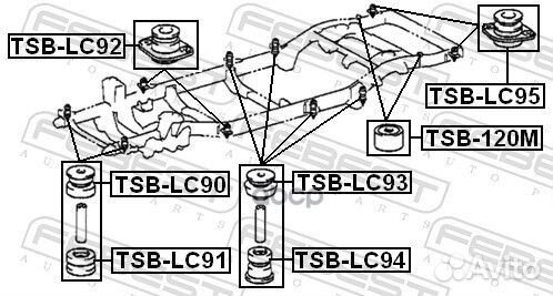 Подушка подрамника TSB-LC95 Febest