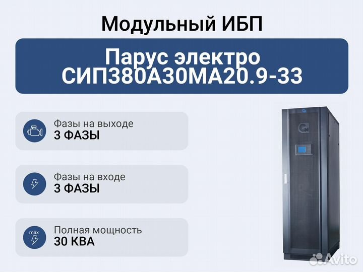 Модульный ибп Парус электро сип380А30ма20.9-33