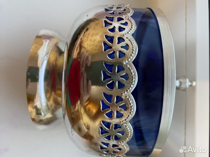 Сахарница СССР цветное стекло