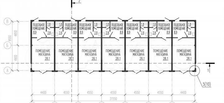 Коммерческая площадь, 43 м²