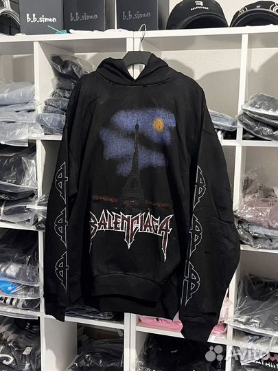 Balenciaga Paris Moon Hoodie oversize