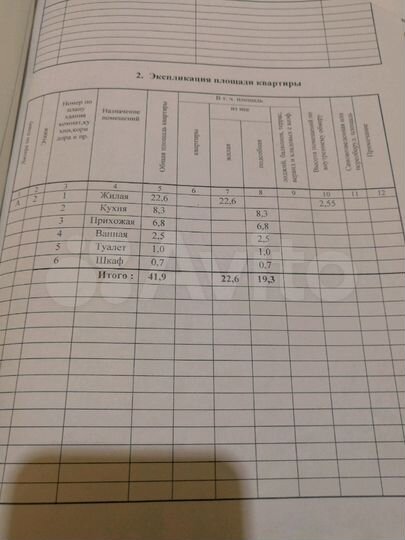 1-к. квартира, 42 м², 2/2 эт.