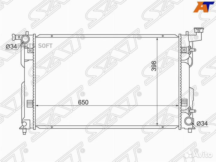 Радиатор Toyota Vista 98-03 / Vista Ardeo 98-03 TY0003SV50