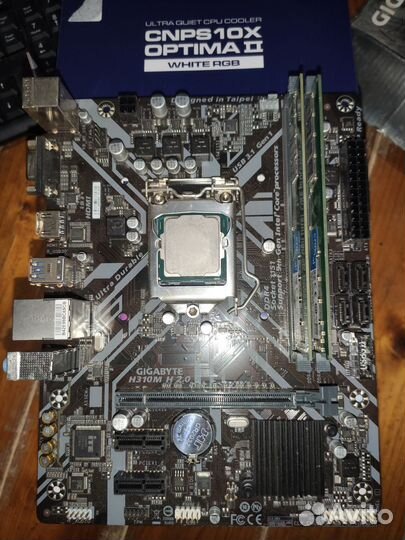 Комплект gigabyte H310M H 2.0+celeron g4900+8гб