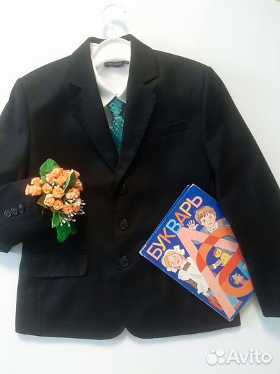 Пиджак школьный 134 для мальчика черный Sky Lake