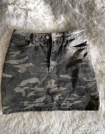 Камуфляжная юбка у2к винтажная