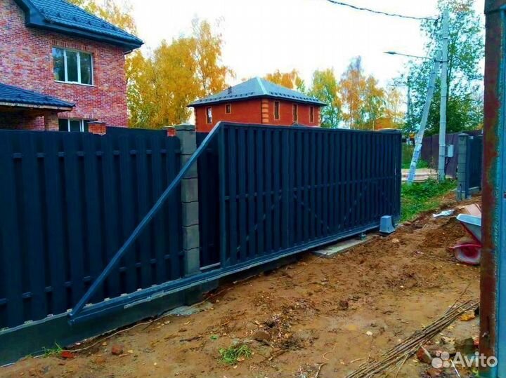 Откатные ворота с автоматикой