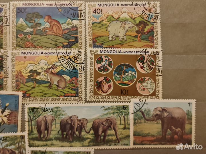 Марки СССР по произведениям Купера, флора и фауна