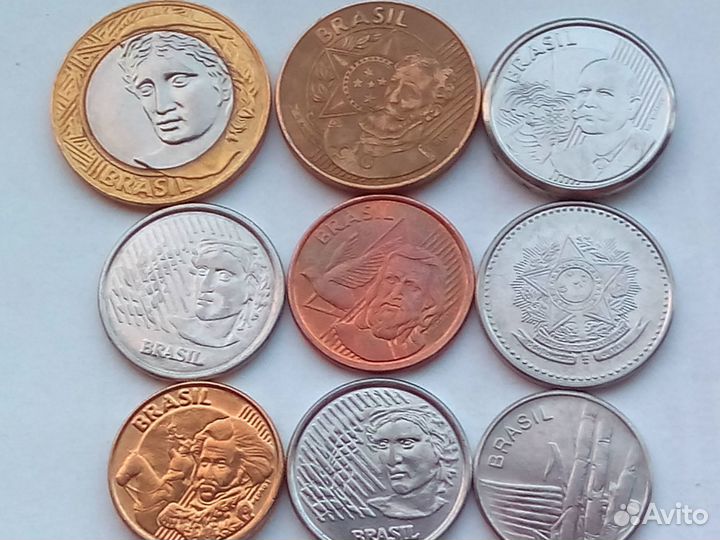 Монеты юар, Турции, Бразилии