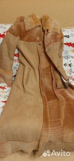 Дубленка натуральная женская 46 48 длинная