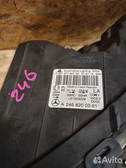 Фара левая галоген Mercedes Benz B-class W246