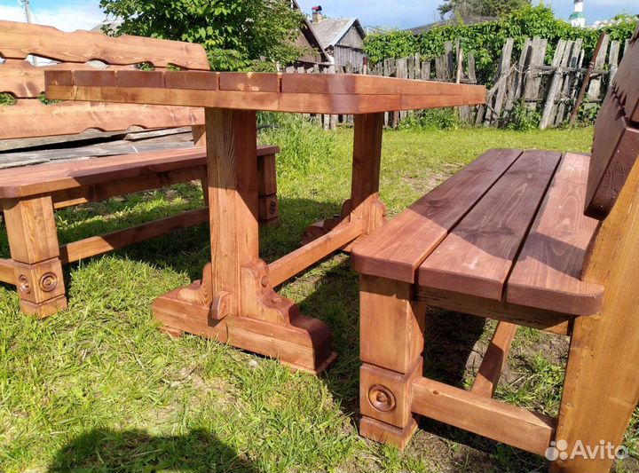 Комплект садовой мебели из массива