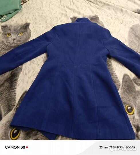 Пальто женское 46 размер синее