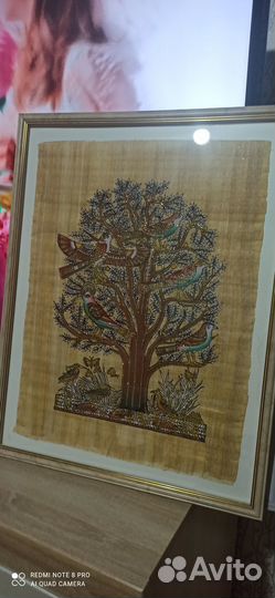 Картина флюорисцентная на пергаменте