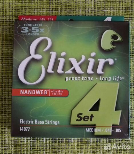 Струны для бас гитары 4 стр. Elixir копия