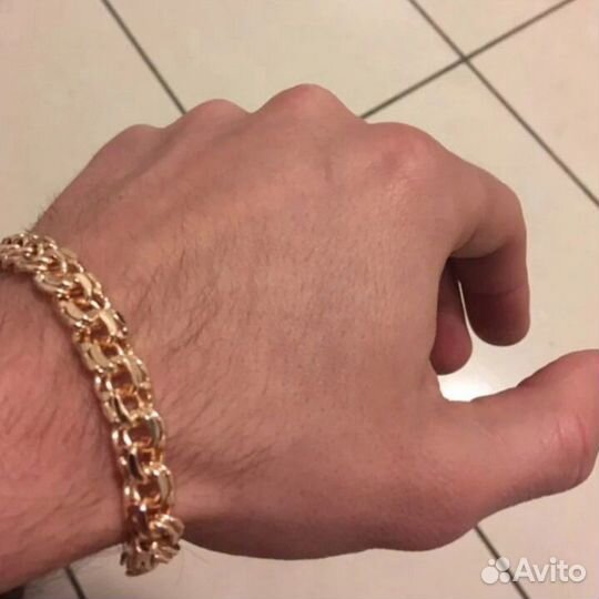 Браслет бисмарк,позолоченый