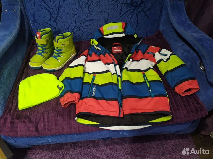 Куртка, ботинки, шапка