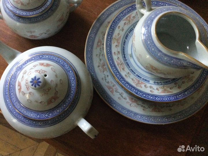 Китайский новый фарфоровый чайный сервиз