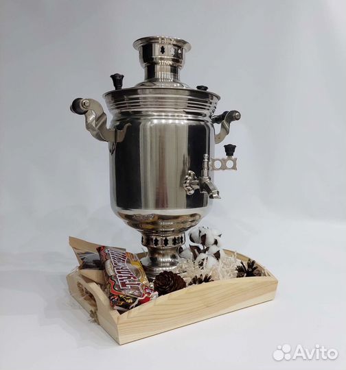 Новый тульский самовар дровах для подарка Оригинал