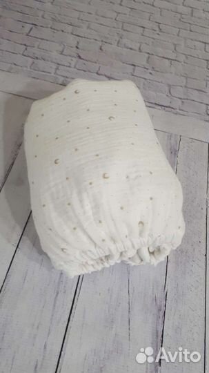 Простынь из муслина в детскую кроватку