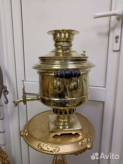 Самовар старинный на дровах Кастрюля