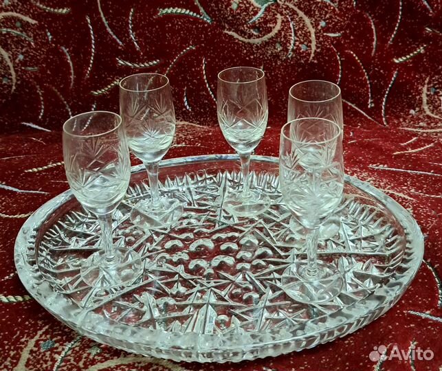 Хрустальные рюмки и фужеры СССР