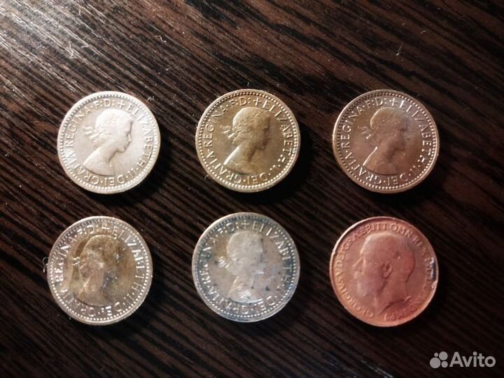 Монеты Великобритания фартинг шиллинг флорин фунт