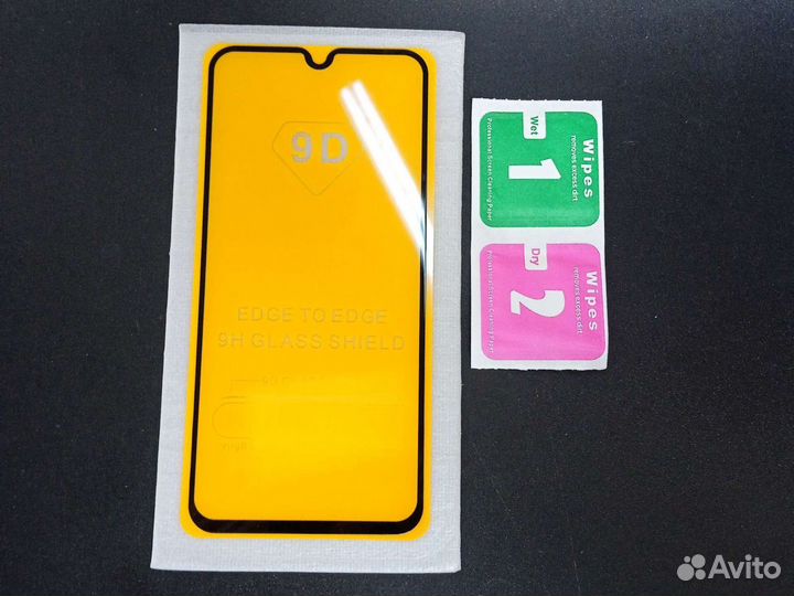 Защитное стекло samsung A40 чёрное