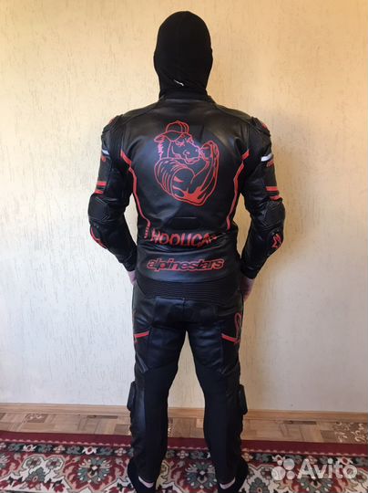 Кожаный мотокостюм р-р 50