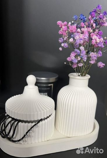 Набор Шкатулка+ваза+поднос