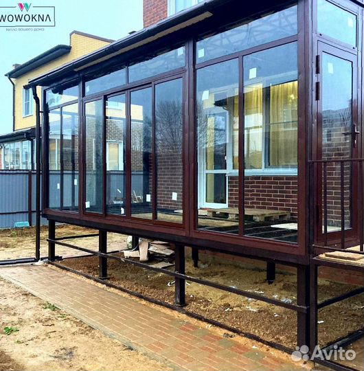 Панорамное остекление зимнего сада