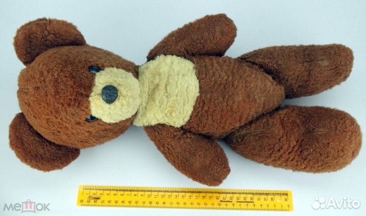 Плюшевый мишка СССР 50-х гг. Опилки. 50 см