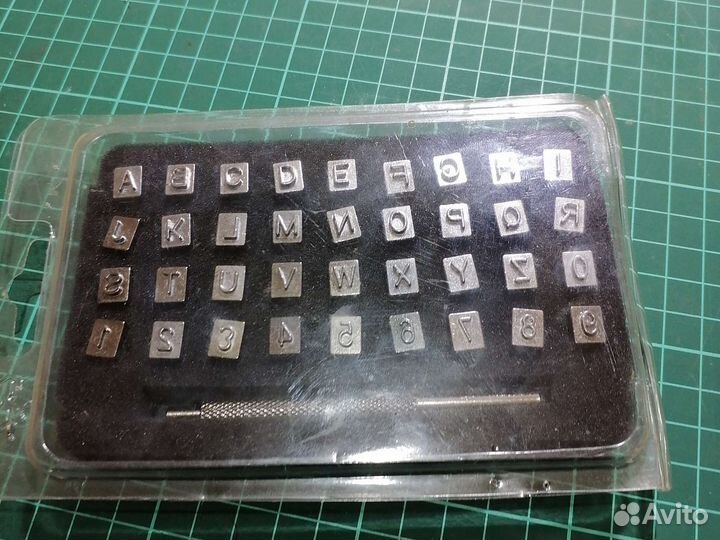 Штампы для тиснения кожи алфавит