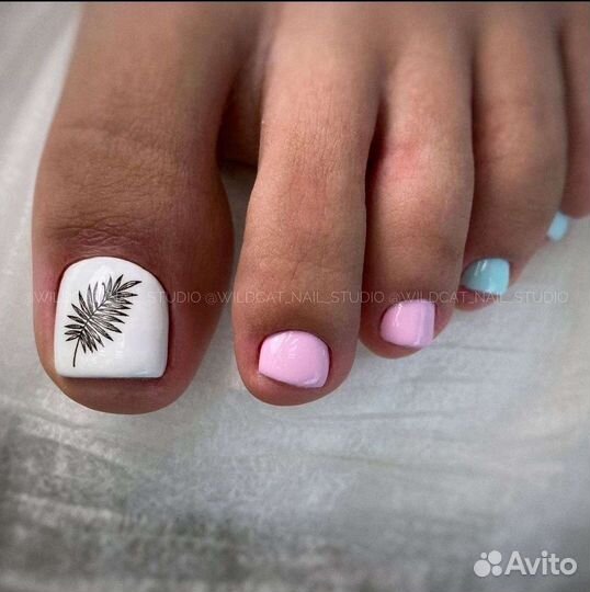 Педикюр SMART с покрытием гель лак шелак