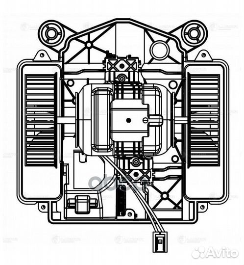 Вентилятор отопителя салона MB W222 13- в сборе