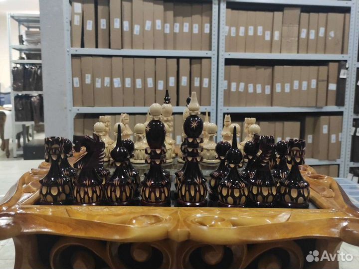 Шахматы фигуры резные ручной работы