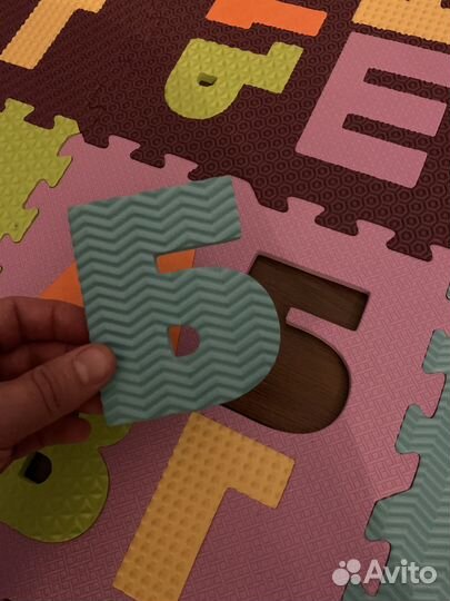Мягкий коврик пазл с буквами