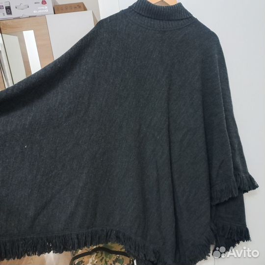 Пончо женское теплое