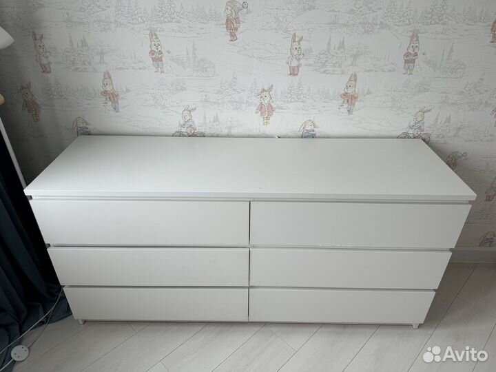 Комод IKEA мальм 6 ящиков