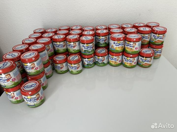 Детское питание агуша, мясные и овощные пюре