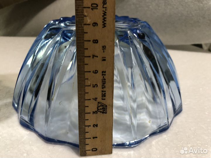 Салатник Цветное синее стекло. СССР 70-е