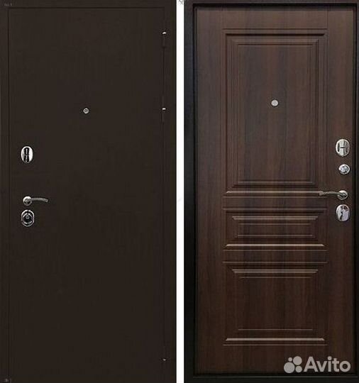 Дверь входная Троя цвет Орех шумо-изоляционная